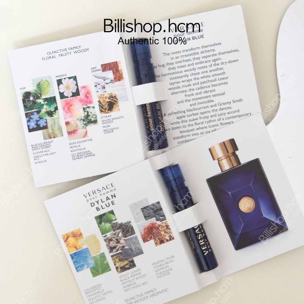 Vial 1ML - Nước Hoa Versace Femme Dylan Blue EDP/ Homme Dylan Blue EDT