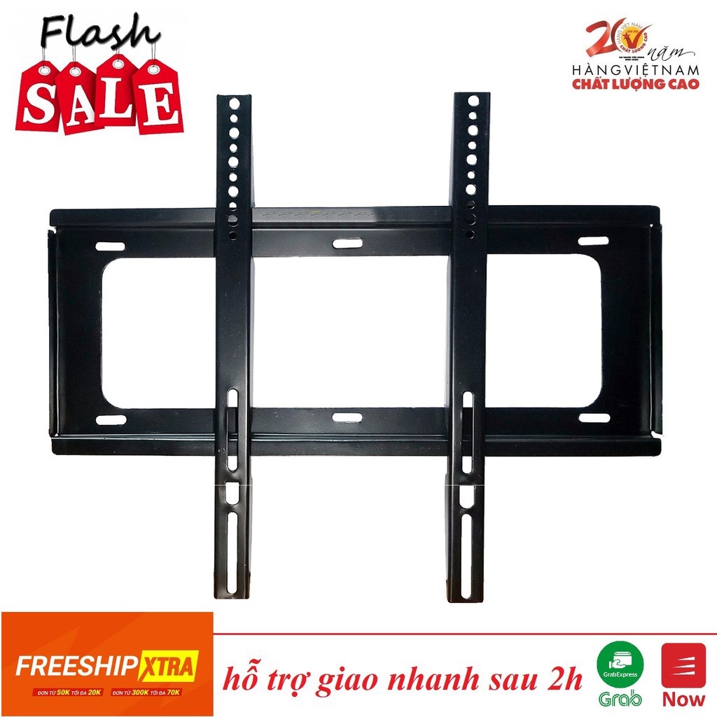 Giá treo tivi thẳng tường cho các hãng tivi từ 14 -50 Inch Dày đẹp Tặng kèm ốc vít