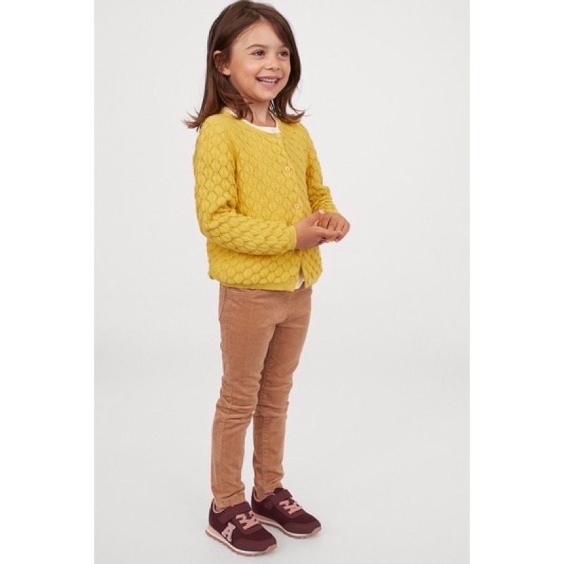 Quần tregging nhung tăm Bé Gái H-M skinny dư xịn size 1-10Y (11-30kg)