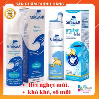 Sterimar -Dung Dịch Xịt mũi, Giúp giảm nghẹt mũi, khò khè, sổ mũi, các bệnh liên quan về tai mũi họng