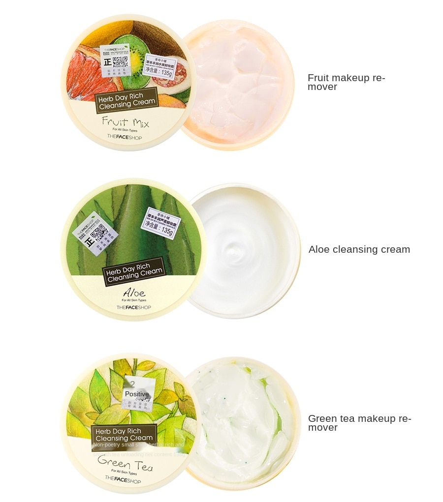 The FACE SHOP Kem Tẩy Trang Làm Sạch Sâu Chiết Xuất Thảo Dược Không Lãng Phí