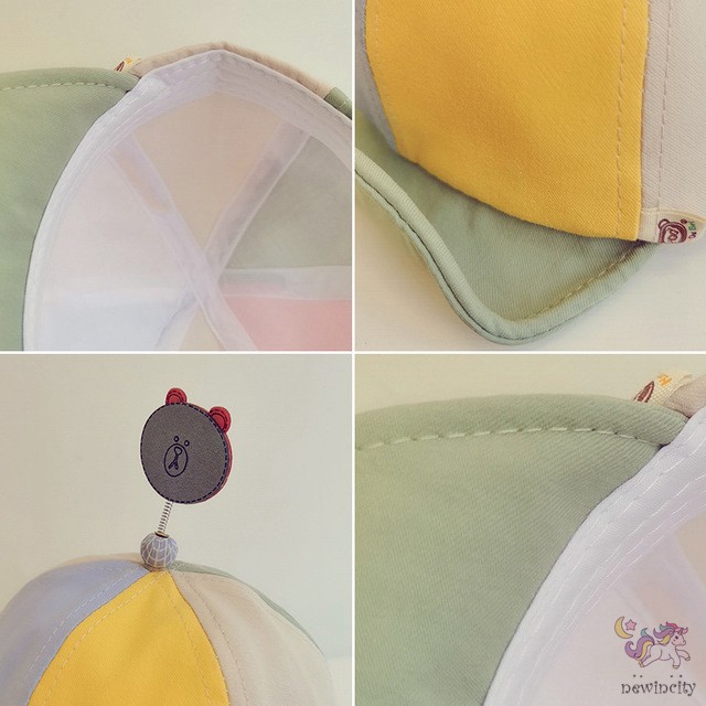 Mũ Lưỡi Trai Trẻ Em Phối Màu Đáng Yêu Thời Trang Phong Cách Hàn Quốc