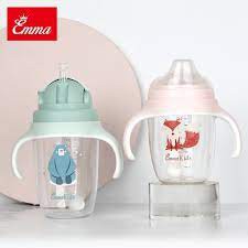 Bình tập uống nước chống sặc cho Bé từ 6 tháng tuổi - có tay cầm và quai đeo EmmaKids