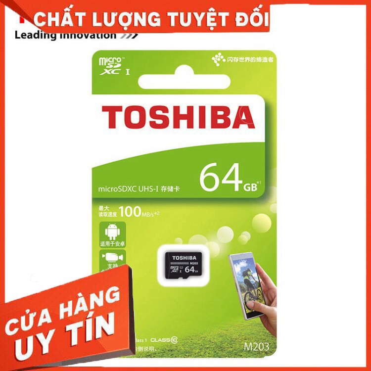 [Giá KM] Thẻ nhớ Toshiba Micro SDHC 16GB 32GB 64GB C10 UHS-I 100MB/s - FPT phân phối - hàng chất lượng, giá tốt nhất TQ 