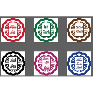 Tem nhãn Bánh Trung Thu in theo yêu cầu (> 200 tem - size 2cm)