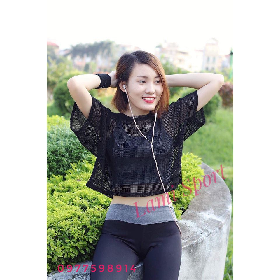 thời trang áo lưới tập  quần áo  gym, yoga, zumba,aerobic , thể thao nữ VNXK