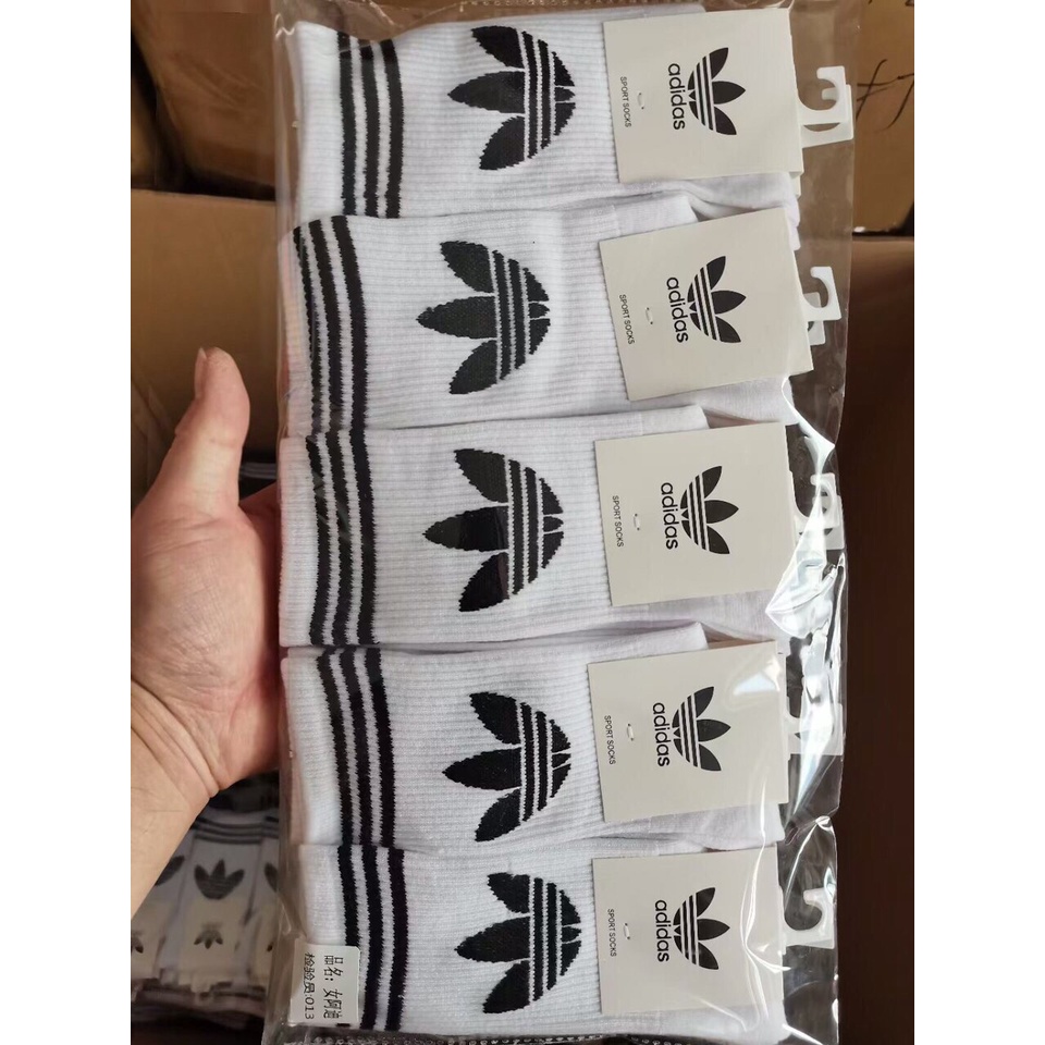 [Hofa store] Tất cổ cao adidas, 3 Sọc, dệt kim cao cấp 95% Cotton hạn chế mùi hôi và thông thoáng dành cho cả nam và nữ