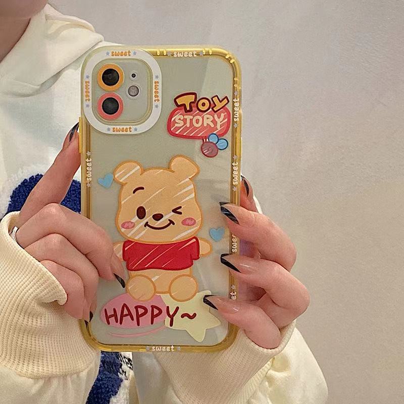 Ốp Điện Thoại TPU Dẻo Trong Suốt Họa Tiết Hoạt Hình Dễ Thương Cho Iphone 14 13 12 11 10 Pro XS Max X XR 8 7 6 6S Plus