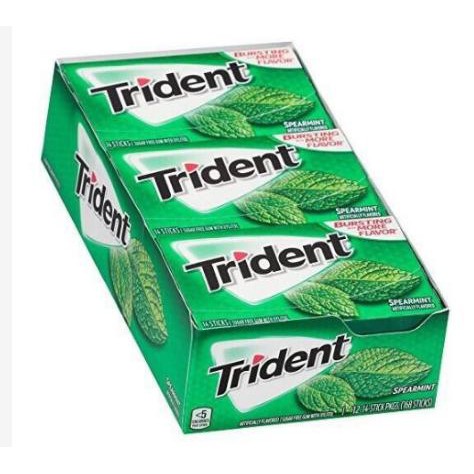 [hot] Kẹo Cao Su Không Đường Trident Hương Bạc Hà 26.6g