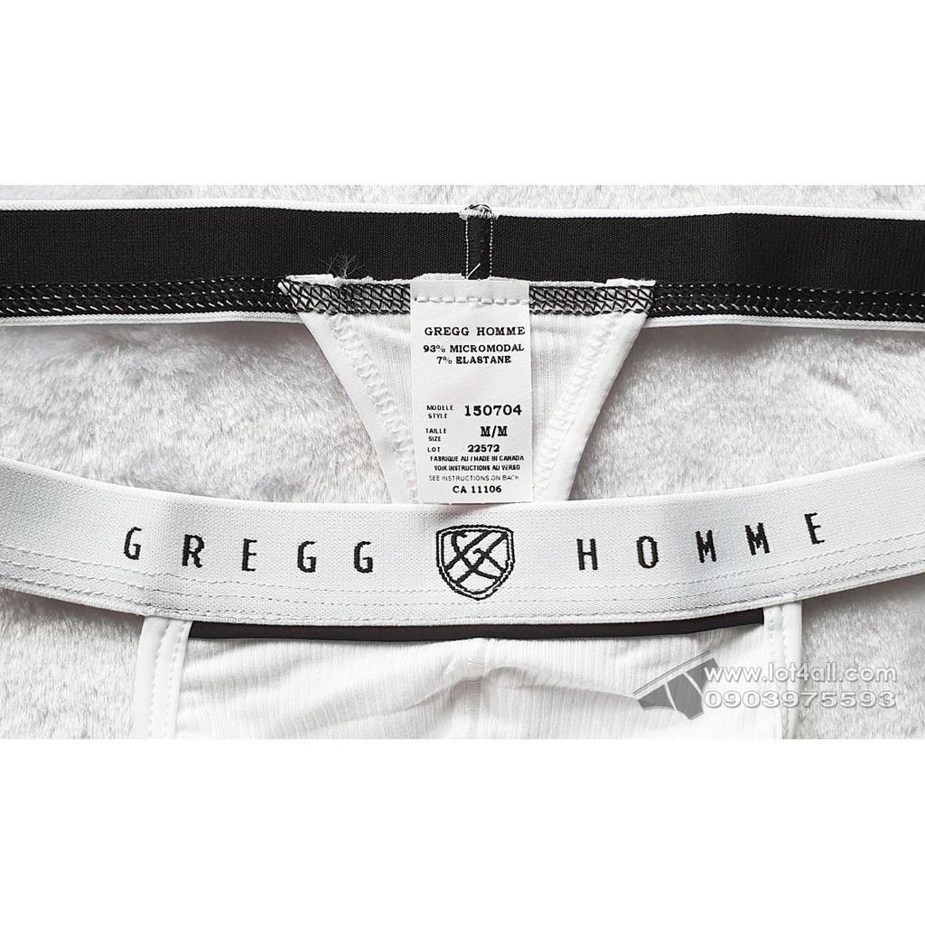 [CHÍNH HÃNG] Quần lót nam Gregg Homme 150704 Menz Ribbed Modal Thong White