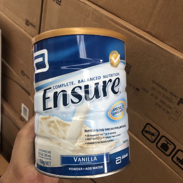 Sữa bột Ensure hương Vanila 850 Grams cho người lớn tuổi - Nhập khẩu Australia