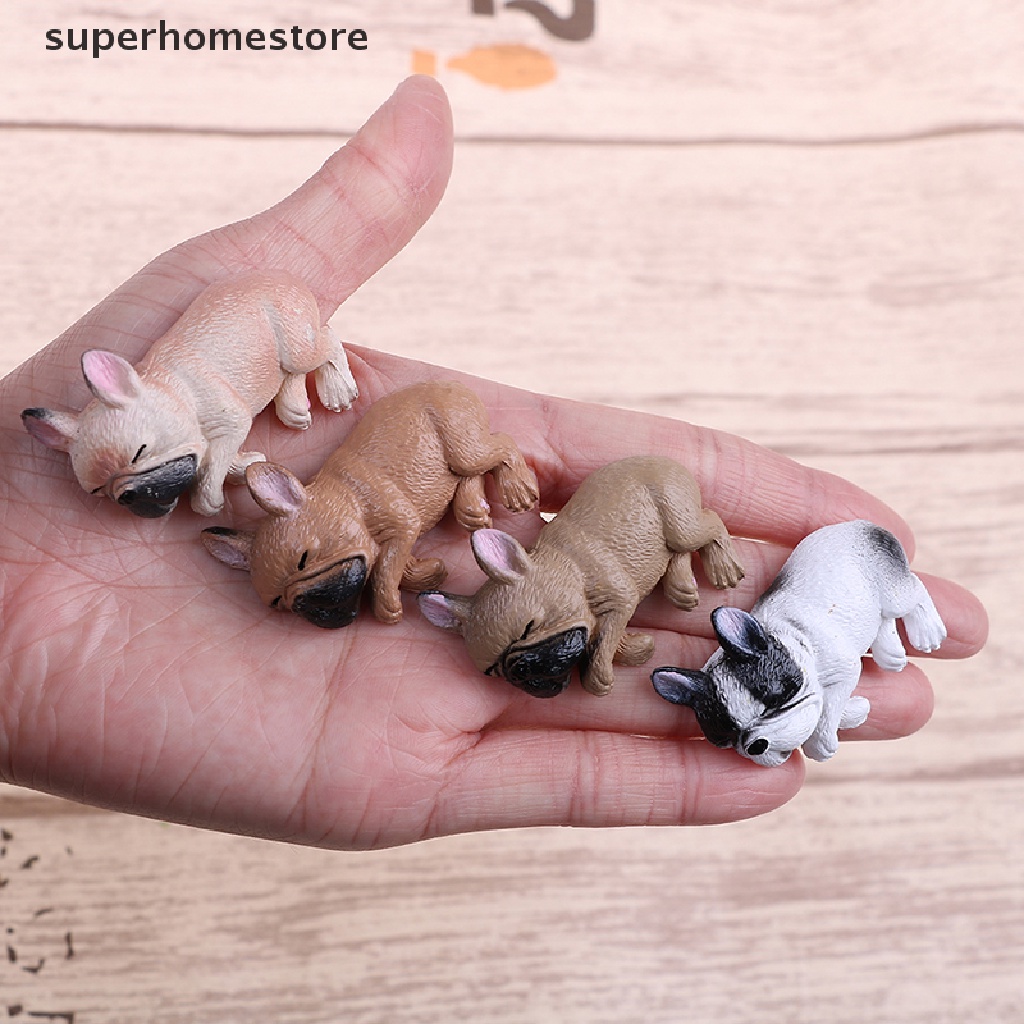 Mô Hình Chú Chó Bull Đang Ngủ Bằng Pvc Mới