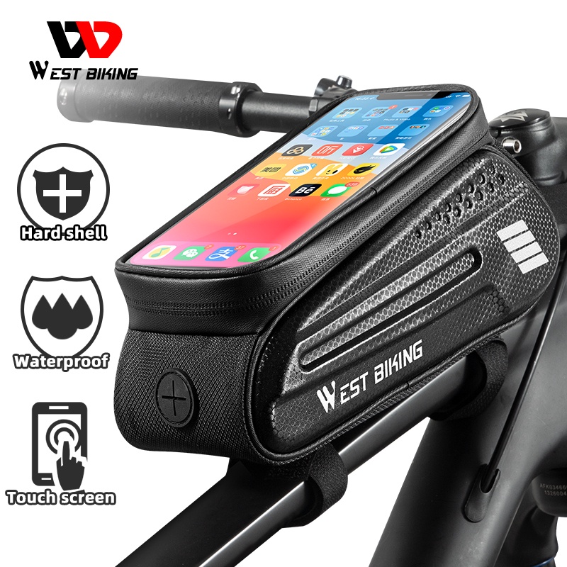 Túi treo sườn xe đạp WEST BIKING chống thấm nước cho điện thoại cảm ứng 7.0Inch túi xe đạp
