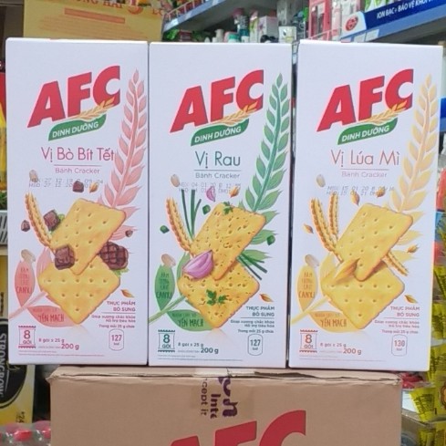 Bánh Qui Mặn AFC 200g(8 Gói*25g) - Quaduahau18