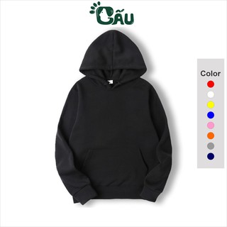 Áo khoác hoodie GẤU 194 Nam Nữ vải nỉ co dãn, dày dặn mềm mịn form rộng - Hoodie Trơn
