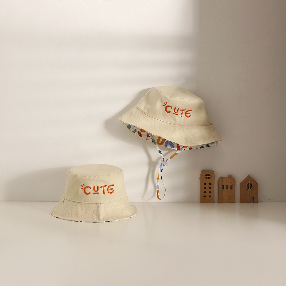 Nón Tai Bèo Hai Mặt Thêu Họa Tiết Graffiti Dễ Thương Phong Cách Nhật Bản 2022