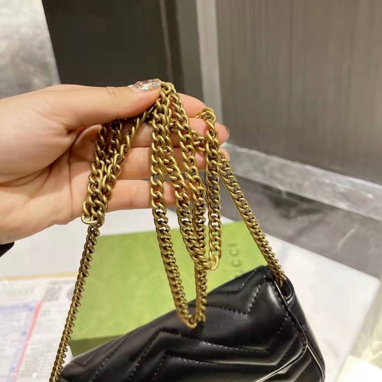 Túi Đeo Chéo Thêu Trái Tim Phong Cách Mới 2023 Mini 16.5cm Không Kèm Hộp Quà GG777777