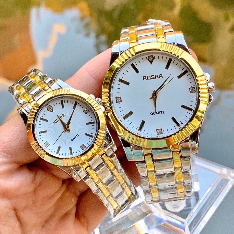 ĐỒNG HỒ CẶP ĐÔI NAM NỮ DÂY KIM LOẠI ROSRA R4VP D345 HOT TREND 2019 CỰC ĐẸP | BigBuy360 - bigbuy360.vn