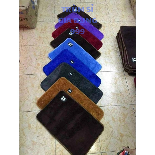 Thảm lông lau chân hình bàn chân lông mềm chống trơn trợt