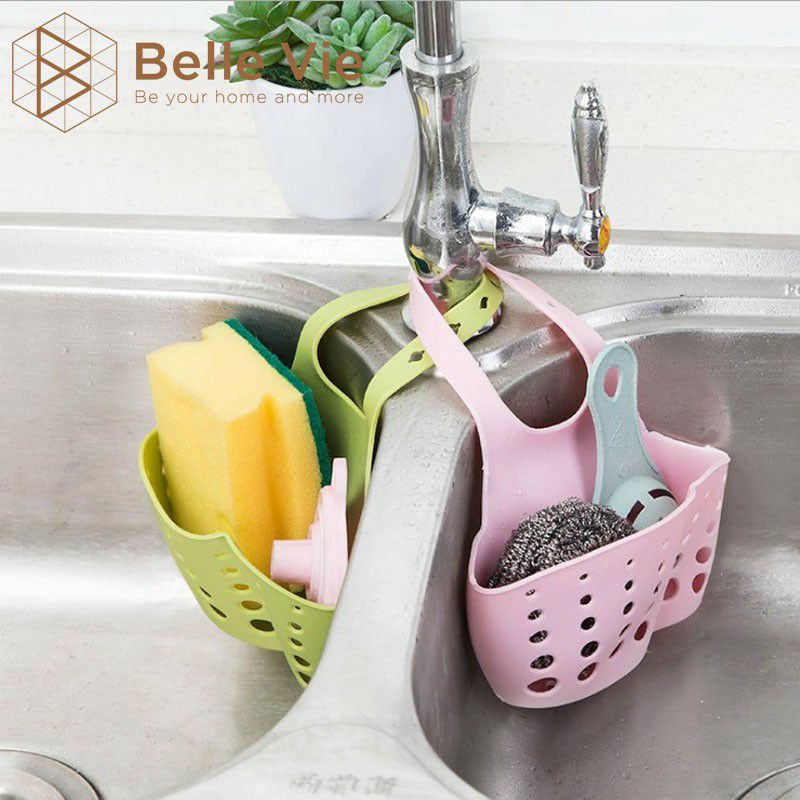 Giỏ Nhựa Dẻo Đựng Đồ BELLEVIE Giỏ Đựng Đồ Treo Ở Bồn Rửa Bát