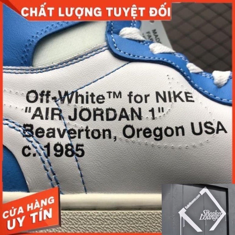 [MIỄN PHÍ SHIP] Giầy thể thao AIR JORDAN 1 Retro OFF WHITE Blue Trắng Xanh SALE 20%