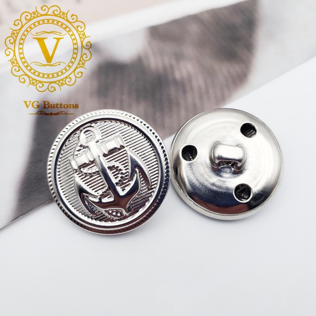 Cúc kim loại cao cấp, cúc mỏ neo phù hợp áo vest nam và nữ, áo khoác, áo măng tô, áo khoác dạ