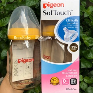 Bình sữa Pigeon cổ rộng 160ml/240ml - Made in ThaiLan