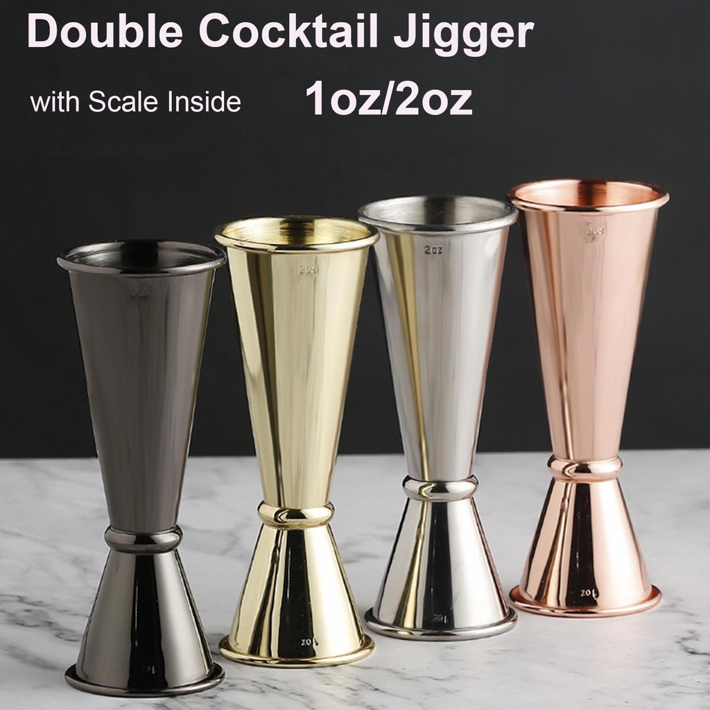 Ly Uống Cocktail 1oz 2oz Bằng Thép Không Gỉ Thiết Kế Hai Đầu Tiện Dụng