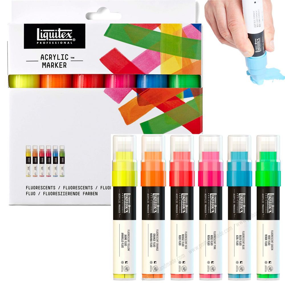 Bộ bút acrylic Liquitex set 6 màu dạ - ngòi wide