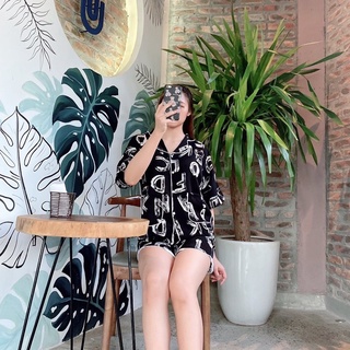 Bộ Mặc Nhà Pizama Lụa Mango Đùi Cao Cấp có Size