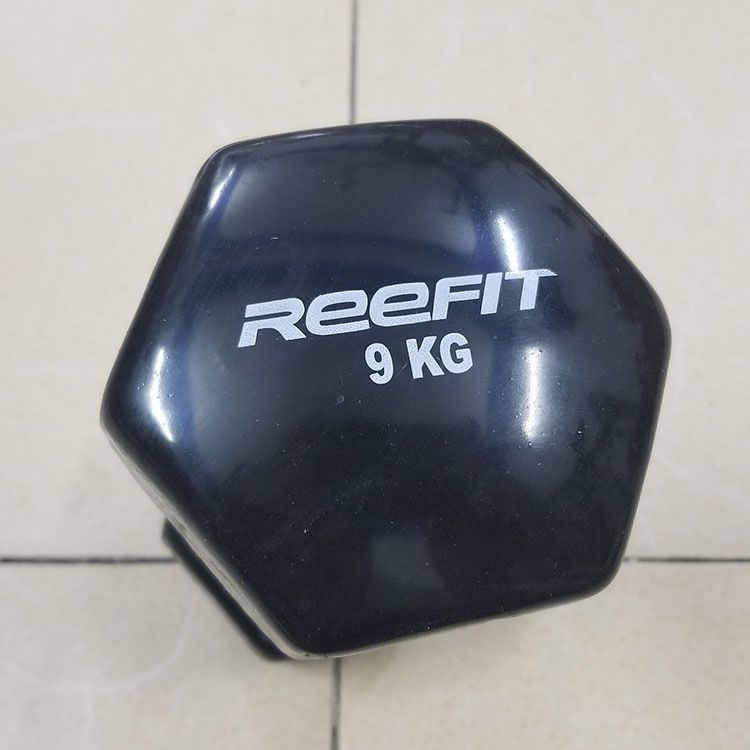 Tạ tay cao cấp Reefit 9kg - Tạ bọc cao su loại 9kg 1 chiếc