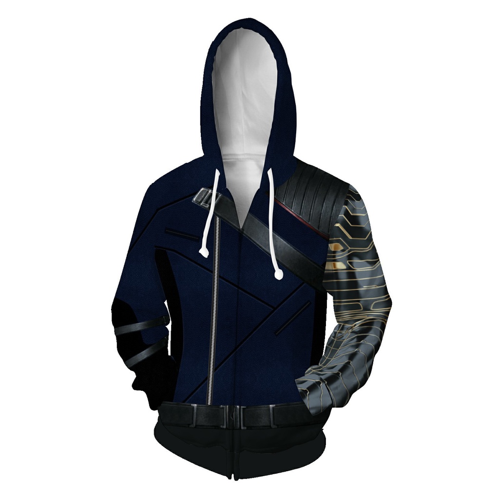 Áo Khoác Hoodie Siêu Anh Hùng 3d Phối Khoá Kéo