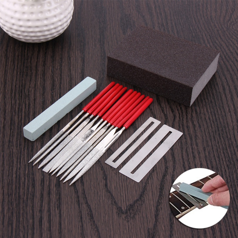 Bộ 14 Dụng Cụ Đá Mài Và Đánh Bóng Dành Cho Đàn Ghi Ta