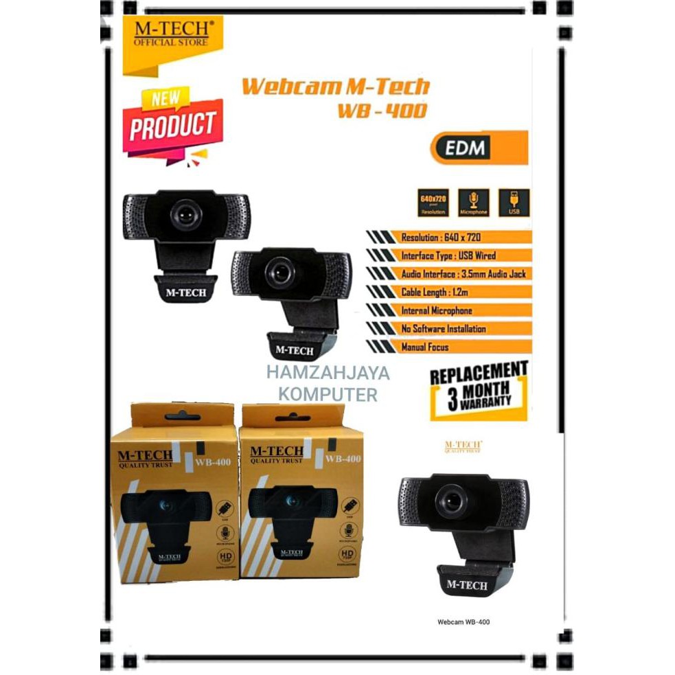 Webcam M-Tech Wb400 720p Cho Pc Laptop / Cpu - Wb-400 | BigBuy360 - bigbuy360.vn