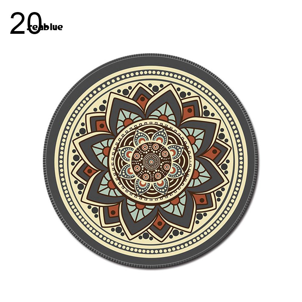 Miếng Lót Chuột Chống Trượt Hình Tròn 3d Phong Cách Bohemian
