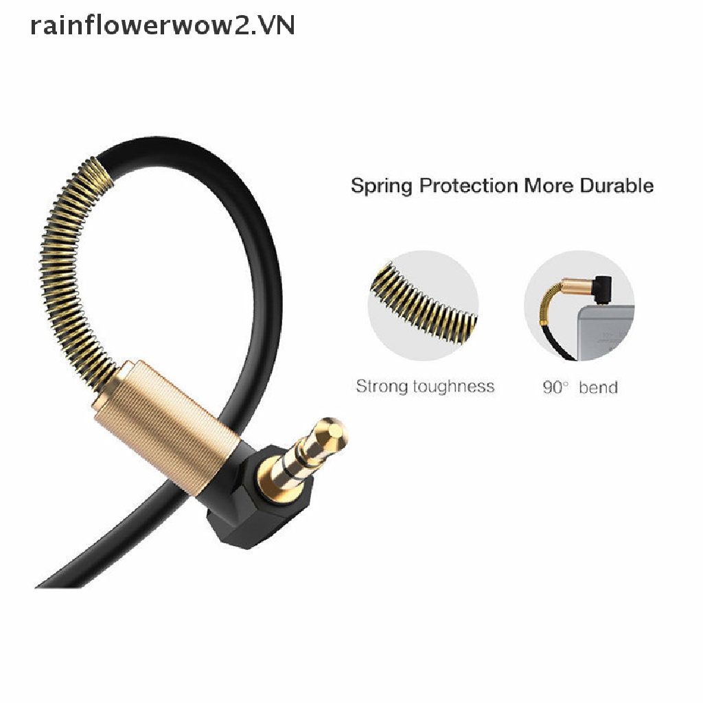 Dây Cáp Âm Thanh Nối Đầu Cắm 3.5mm Chữ L Chuyên Dụng Cho Xe Hơi
