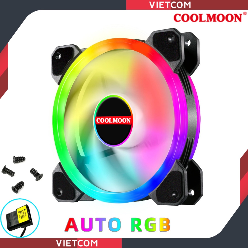 Quạt Tản Nhiệt, Fan Coolmoon V2 - Phiên bản LED RGB tự động đổi màu