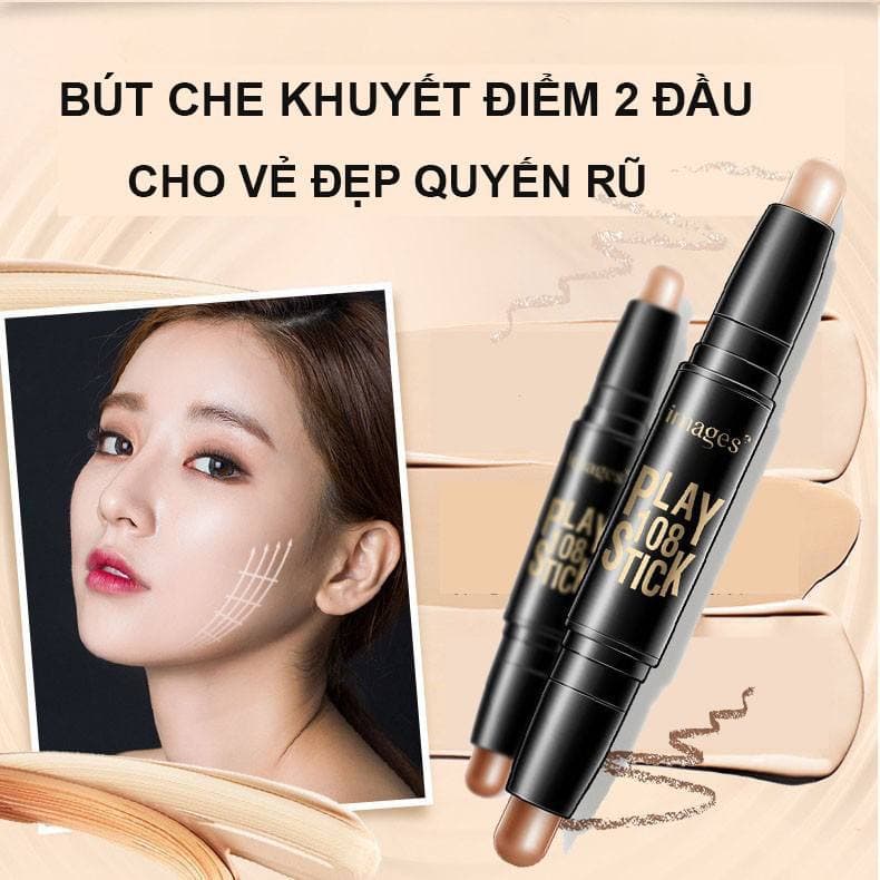 Bút tạo khối ICVC che khuyết điểm đa năng bắt sáng hai trong một ZUZU Cosmetic HUBEAUTY