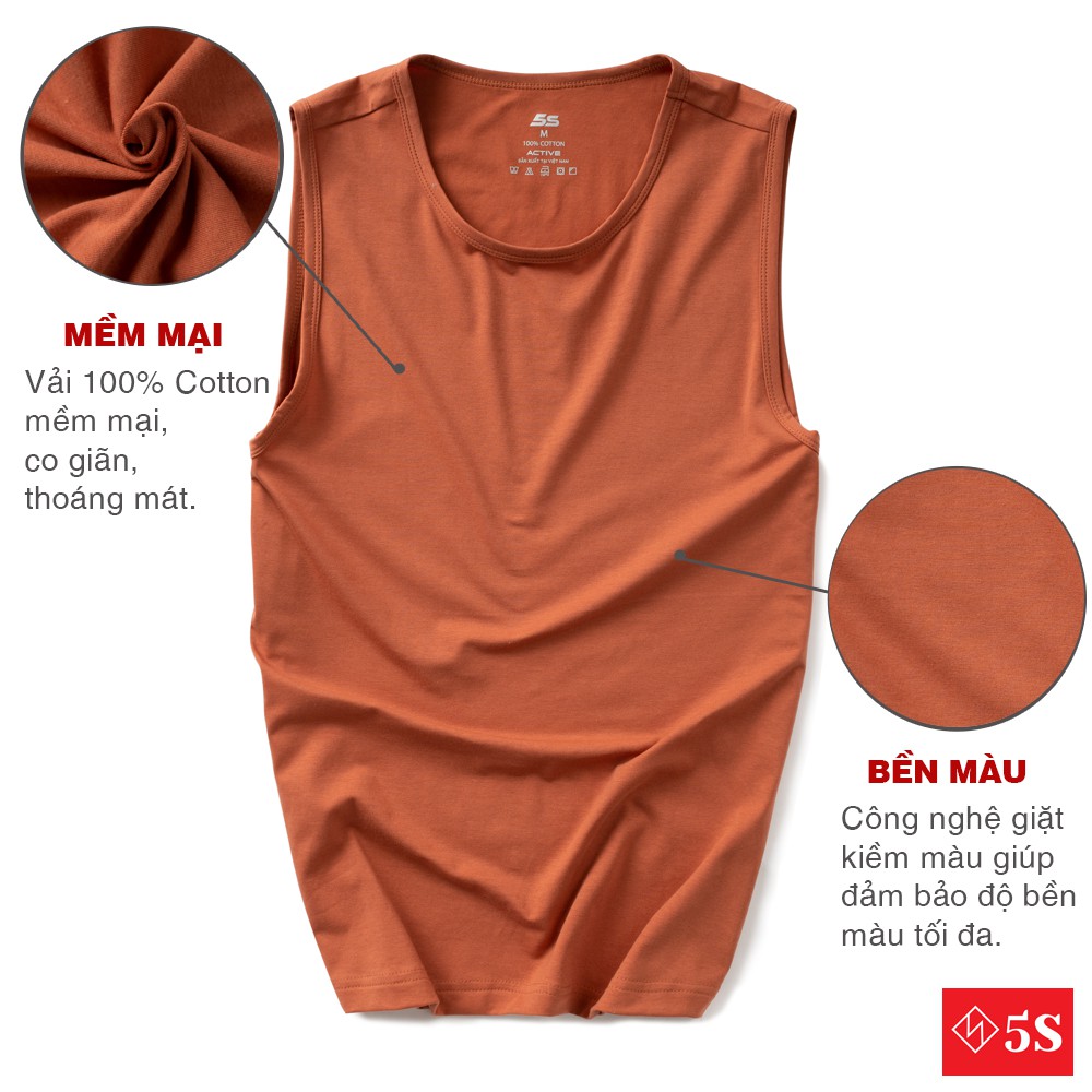 Áo Tank Top 5S (6 Màu), Chất Liệu Mềm Mại, Thoáng Mát, Co Giãn Tốt, Kiểu Dáng Thể Thao, Khỏe Khoắn (ATT22099-06)