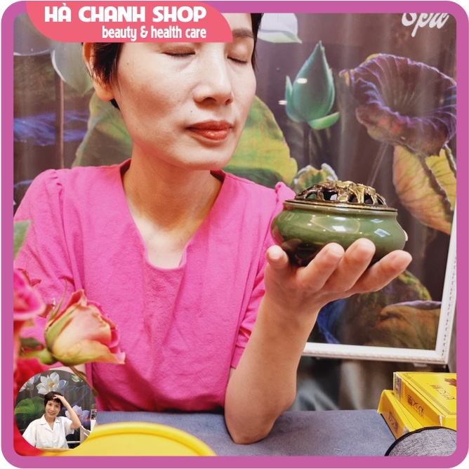 Nhang Trầm Hương Vòng [Mua Hương Tặng Lư  đốt siêu đáng yêu] Lavender Ngải Cứu 5 mùi hỗn Hợp Đốt Thơm Phòng hộp 120 vòng