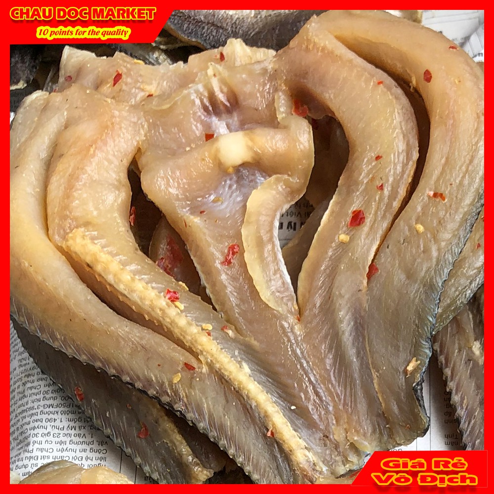 Khô Cá Lóc 2 Nắng Châu Đốc 500gr Không Cứng Vừa Ăn Loại Ngon Hút Chân Không.