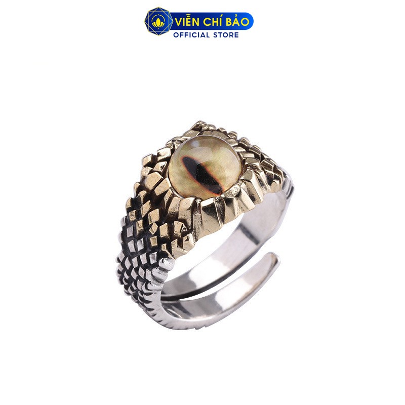 Nhẫn bạc nam hình mắt Rồng chất liệu bạc Thái 925 phong cách độc đáo thương hiệu Viễn Chí Bảo N100905
