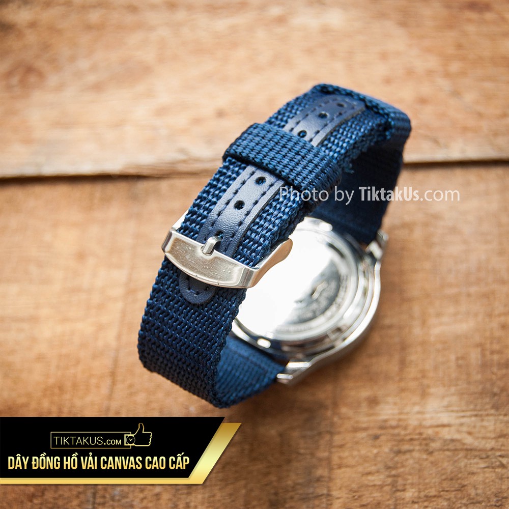 Dây vải dù Pilot khóa bạc cho đồng hồ