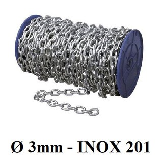 Dây xích INOX 201 [ Ø 3mm ]