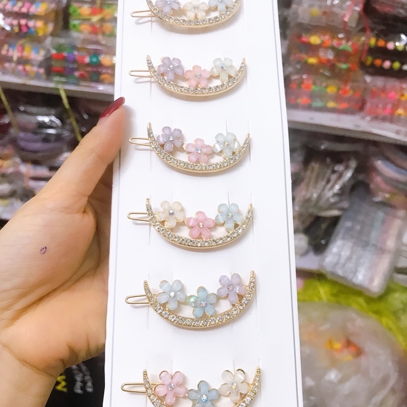 Sỉ dây 10-20 kẹp tóc pha Lê cao cấp