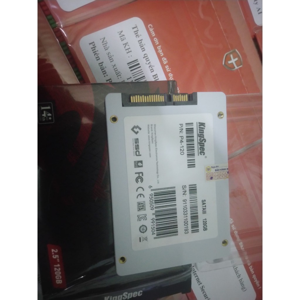 Ổ cứng SSD Kingspec 120G bản new 2021- full box bảo hành 36 tháng