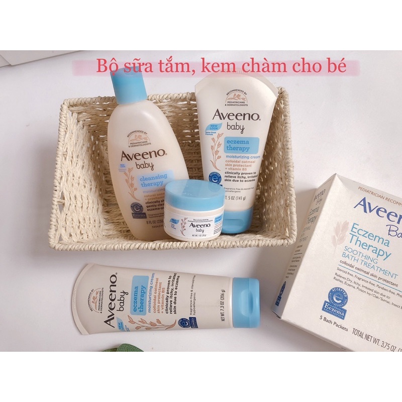 Kem dưỡng ẩm chàm khô da ngứa Aveeno Baby 28g(2024)