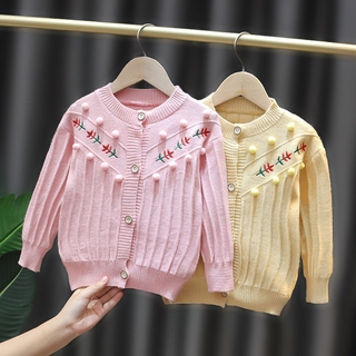NEW Áo Khoác Cardigan Dệt Kim Thời Trang Cho Bé Gái