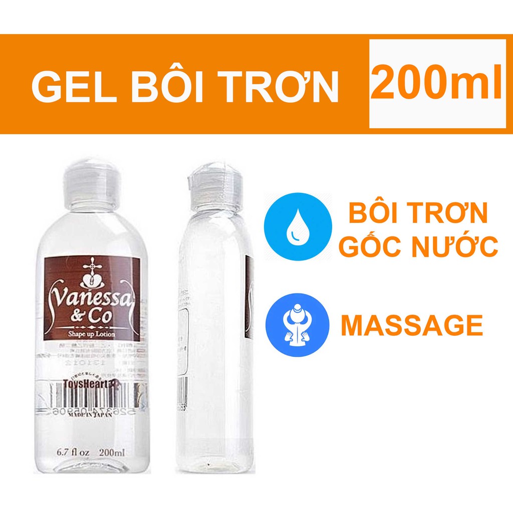 Gel bôi trơn VANESSA & CO, hàng chính hãng Nhật Bản, siêu kích thích, chai lớn 200ml