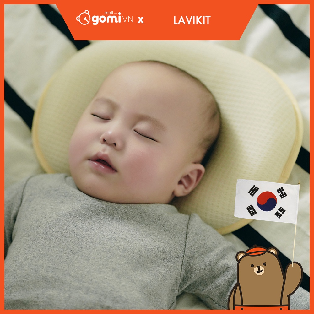 Gối Đàn Hồi Thoáng Khí Dành Cho Em Bé Lavikit Reine Luft Pillow GomiMall